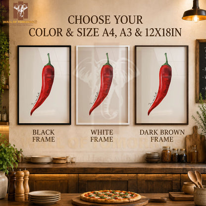Red Chili Kitchen & Restaurant High Quality Glass Frame Wall Décors in Sri Lanka