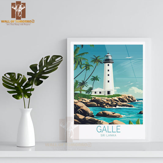 Galle Sri Lanka Travel High Quality Glass Frame Wall Décor