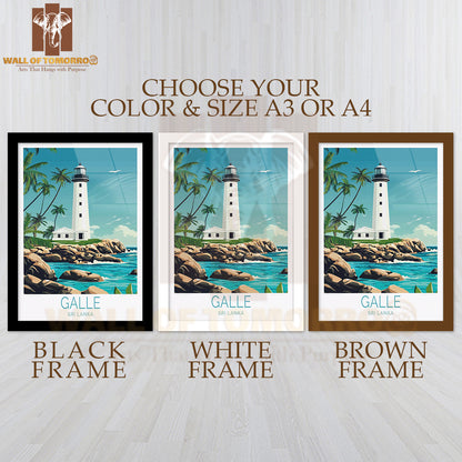 Galle Sri Lanka Travel High Quality Glass Frame Wall Décor