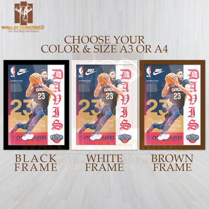 Famous Basketball Team Player Skill Sports High Quality Glass Frame Wall Décor