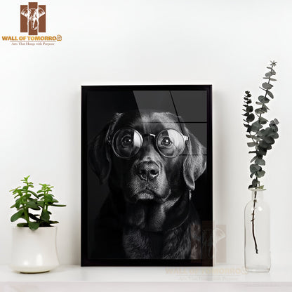 Intellectual Dog Charm High Quality Glass Frame Wall Décor