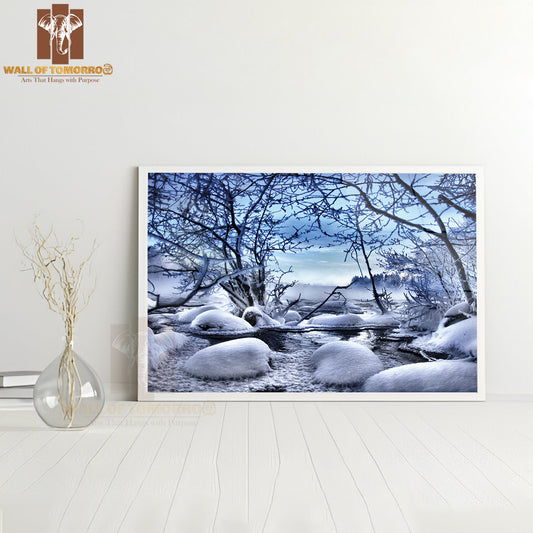 Winter Forest Wonders High Quality Glass Frame Wall Décor