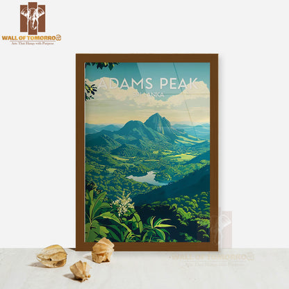 Ella Adams Peak Sri Lanka Travel High Quality Glass Frame Wall Décor