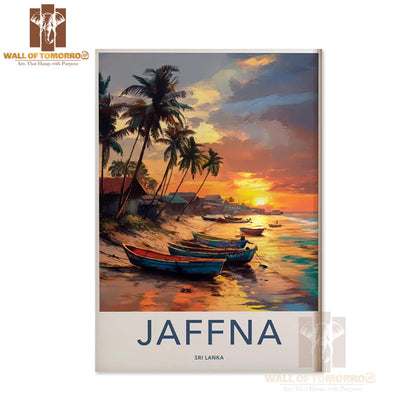 Beach Sunset, Boat Painting, Jaffan, Sri Lanka High Quality Unframed Poster Print & Waterproof Poster Print Wall Décor