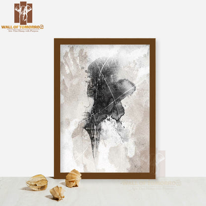 Watercolor Lines Abstract High Quality Glass Frame Wall Décor