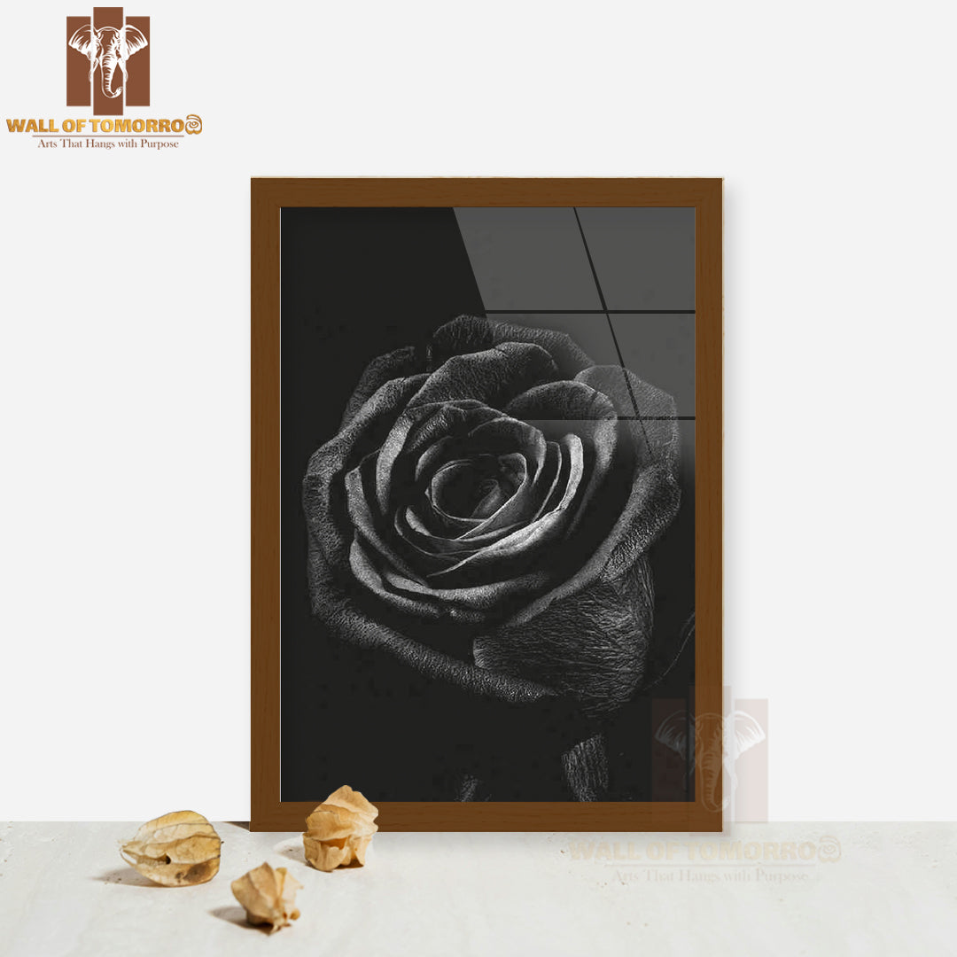 Black Rose Photography High Quality Glass Frame Wall Décor