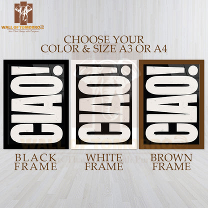 CIAO High Quality Glass Frame Wall Décor