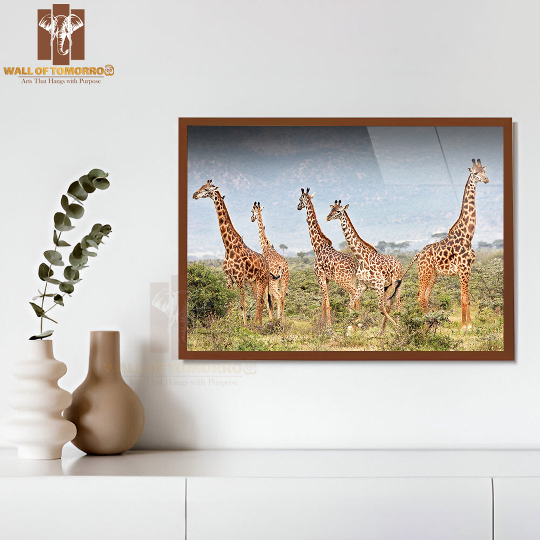 Masai Giraffe in Kenya, Africa High Quality Unframed Poster Print & Waterproof Poster Print Wall Décor