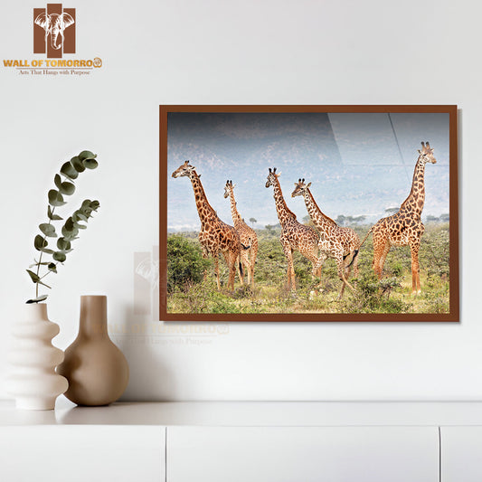 Masai Giraffe in Kenya, Africa High Quality Unframed Poster Print & Waterproof Poster Print Wall Décor