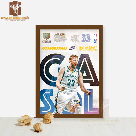 Famous Basketball Team Player Sports High Quality Glass Frame Wall Décor