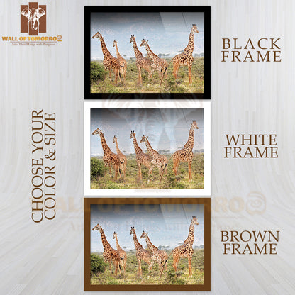 Masai Giraffe in Kenya, Africa High Quality Unframed Poster Print & Waterproof Poster Print Wall Décor