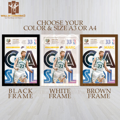 Famous Basketball Team Player Sports High Quality Glass Frame Wall Décor