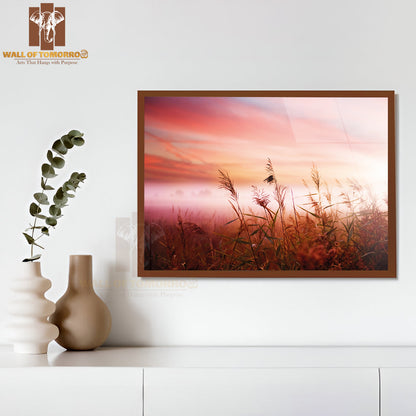 Foggy Early Morning Mist High Quality Glass Frame Wall Décor
