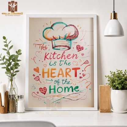 Kitchen is the Heart of the Home Kitchen & Restaurant High Quality Glass Frame Wall Décors in Sri Lanka