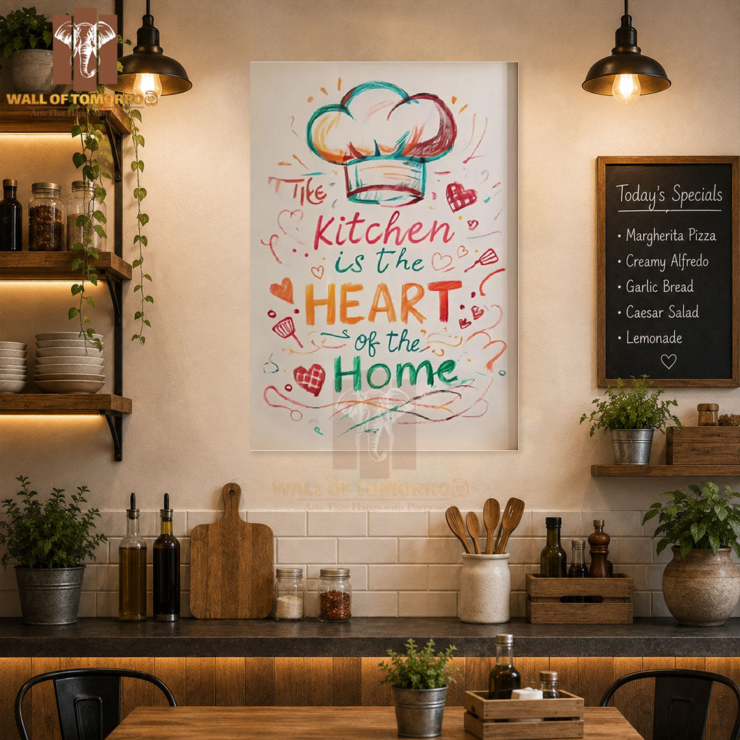 Kitchen is the Heart of the Home Kitchen & Restaurant High Quality Unframed Poster Print & Waterproof Poster Print Wall Décor in Sri Lanka