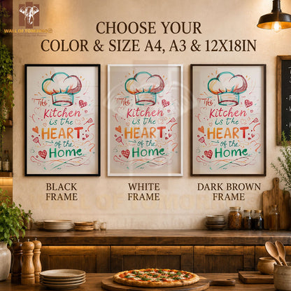 Kitchen is the Heart of the Home Kitchen & Restaurant High Quality Glass Frame Wall Décors in Sri Lanka