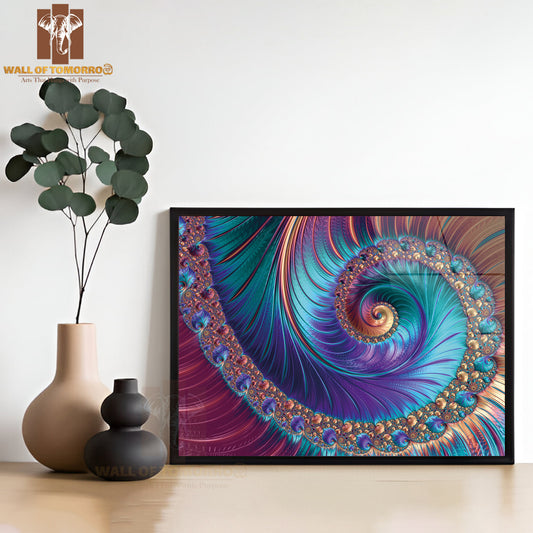 Abstract Fractal Patterns and Shapes High Quality Unframed Poster Print & Waterproof Poster Print Wall Décor