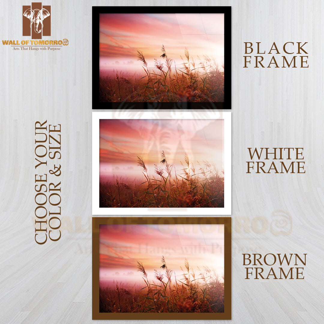 Foggy Early Morning Mist High Quality Glass Frame Wall Décor