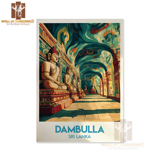 Dambulla Cave Temple Sri Lanka Travel High Quality Unframed Poster Print & Waterproof Poster Print Wall Décor