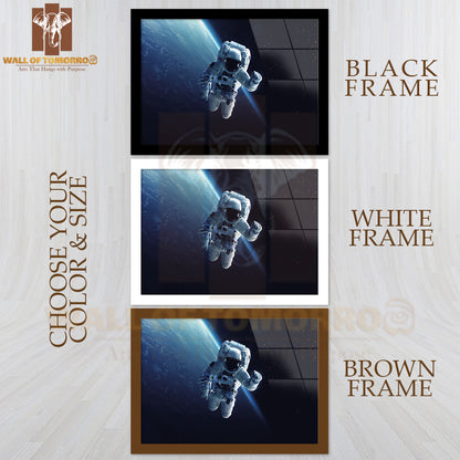 Astronaut In Space Photograph High Quality Unframed Poster Print & Waterproof Poster Print Wall Décor