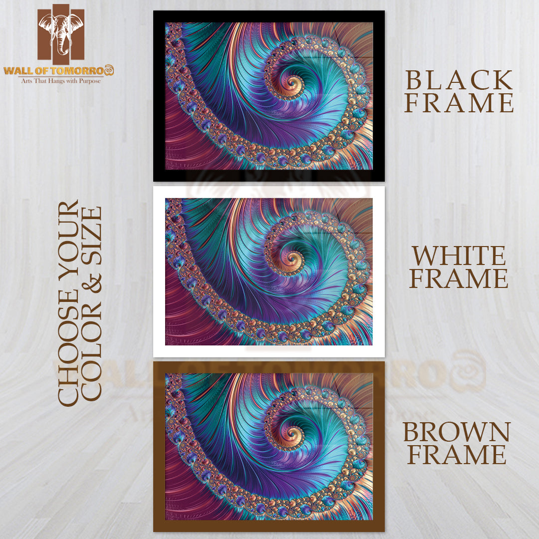 Abstract Fractal Patterns and Shapes High Quality Unframed Poster Print & Waterproof Poster Print Wall Décor