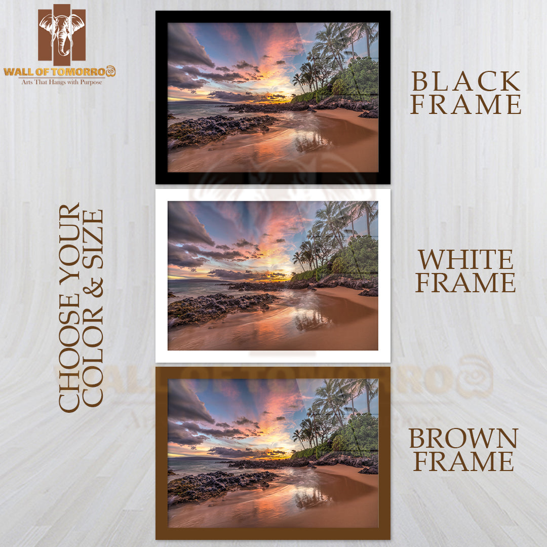 Hawaiian Beach View Sunset Wonder High Quality Unframed Poster Print & Waterproof Poster Print Wall Décor