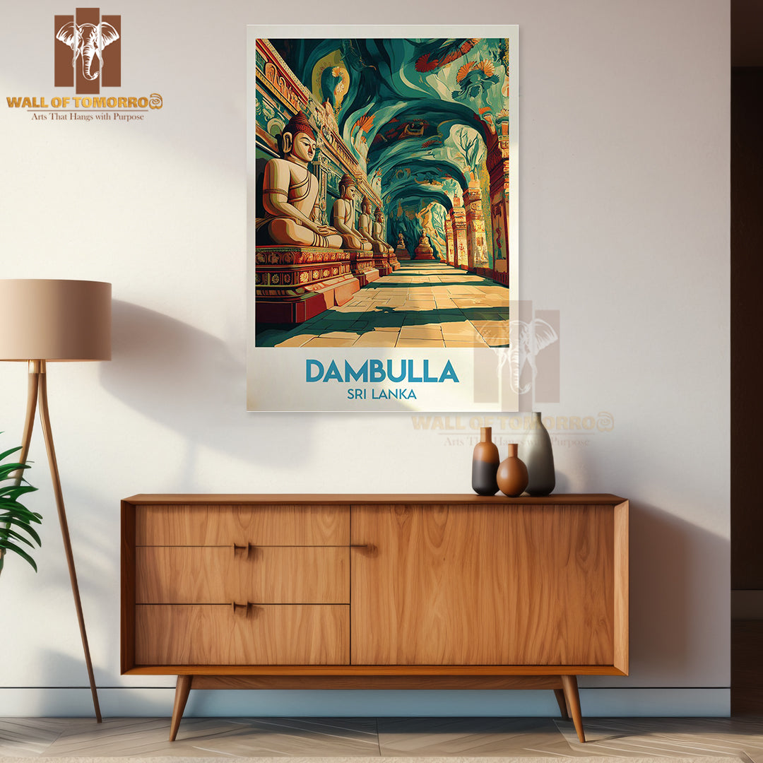 Dambulla Cave Temple Sri Lanka Travel High Quality Unframed Poster Print & Waterproof Poster Print Wall Décor