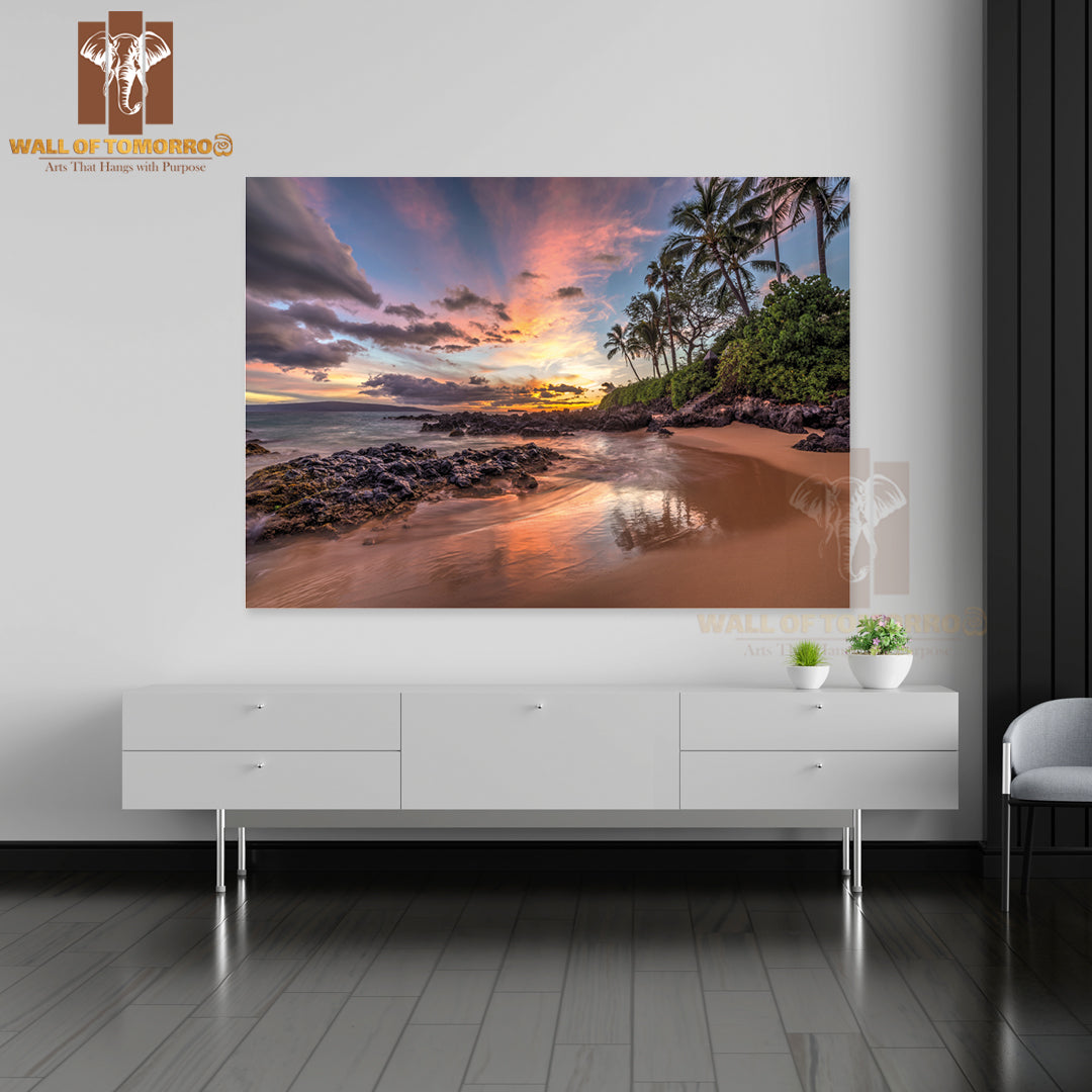 Hawaiian Beach View Sunset Wonder High Quality Unframed Poster Print & Waterproof Poster Print Wall Décor