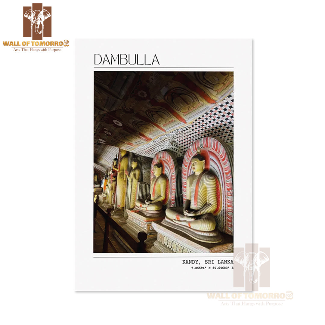 Dambulla Cave Temple Sri Lanka Buddhist Travel High Quality Unframed Poster Print & Waterproof Poster Print Wall Décor