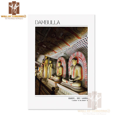 Dambulla Cave Temple Sri Lanka Buddhist Travel High Quality Unframed Poster Print & Waterproof Poster Print Wall Décor