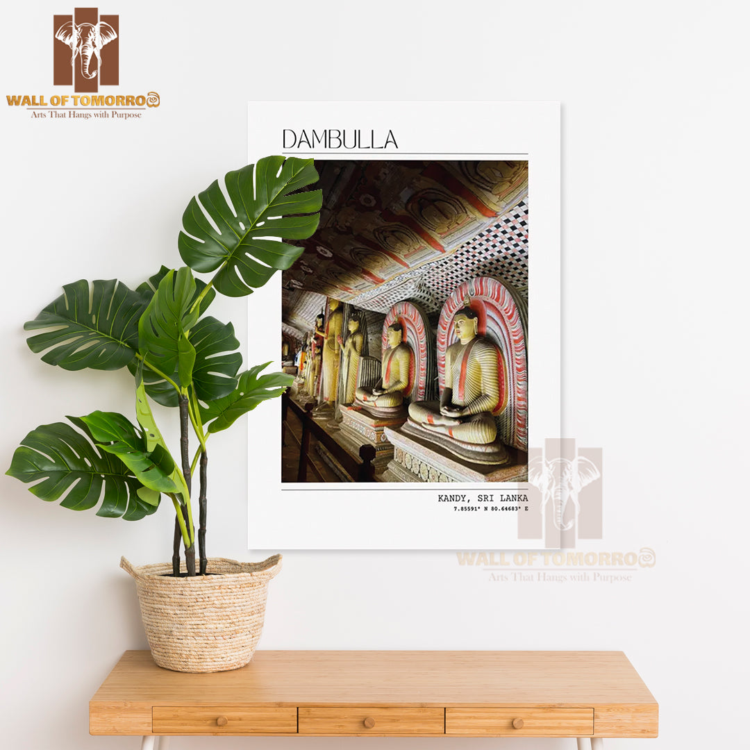 Dambulla Cave Temple Sri Lanka Buddhist Travel High Quality Unframed Poster Print & Waterproof Poster Print Wall Décor