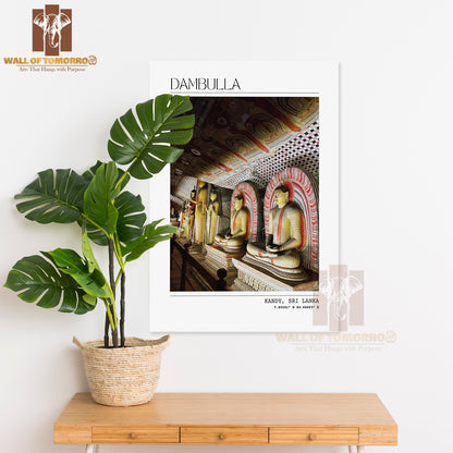 Dambulla Cave Temple Sri Lanka Buddhist Travel High Quality Unframed Poster Print & Waterproof Poster Print Wall Décor