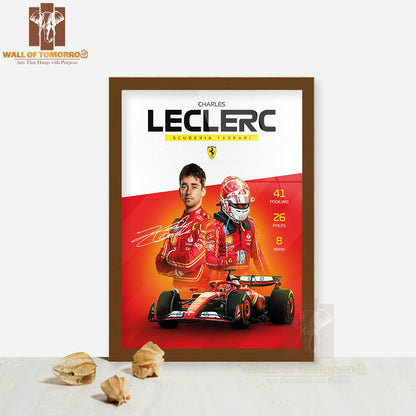Famous Racer During The 2019 F1 Sports High Quality Glass Frame Wall Décor