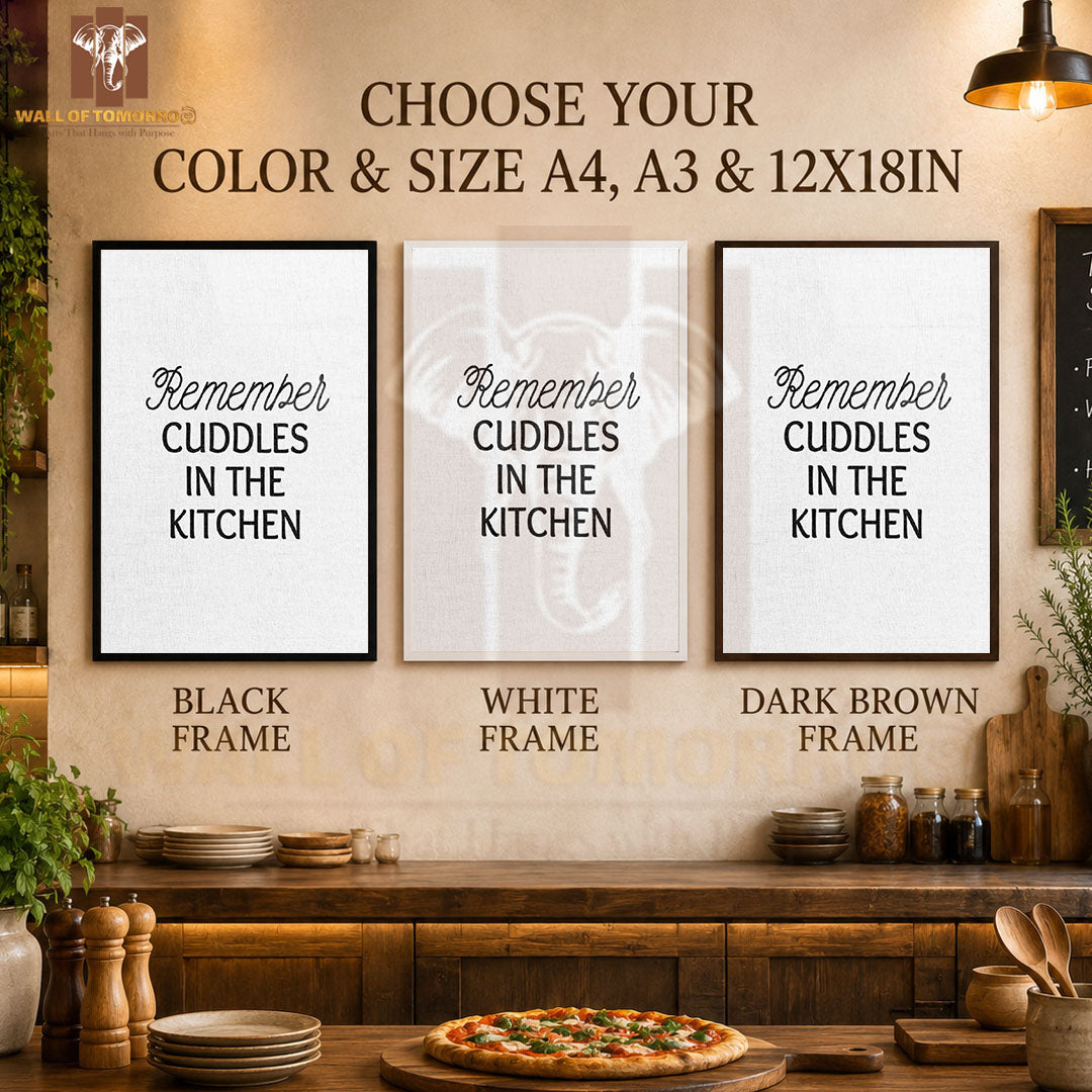 Remember Cuddles in the Kitchen & Restaurant High Quality Glass Frame Wall Décors in Sri Lanka