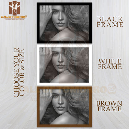 Vogue Style Photo of Sensual Woman High Quality Unframed Poster Print & Waterproof Poster Print Wall Décor