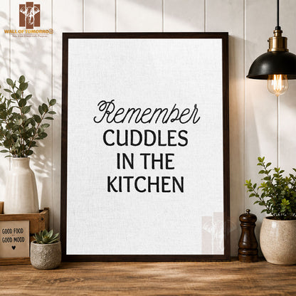 Remember Cuddles in the Kitchen & Restaurant High Quality Glass Frame Wall Décors in Sri Lanka