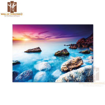 Majestic Summer Sunset Over the Sea High Quality Unframed Poster Print & Waterproof Poster Print Wall Décor