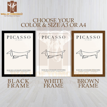 Le Chien Picasso High Quality Glass Frame Wall Décor
