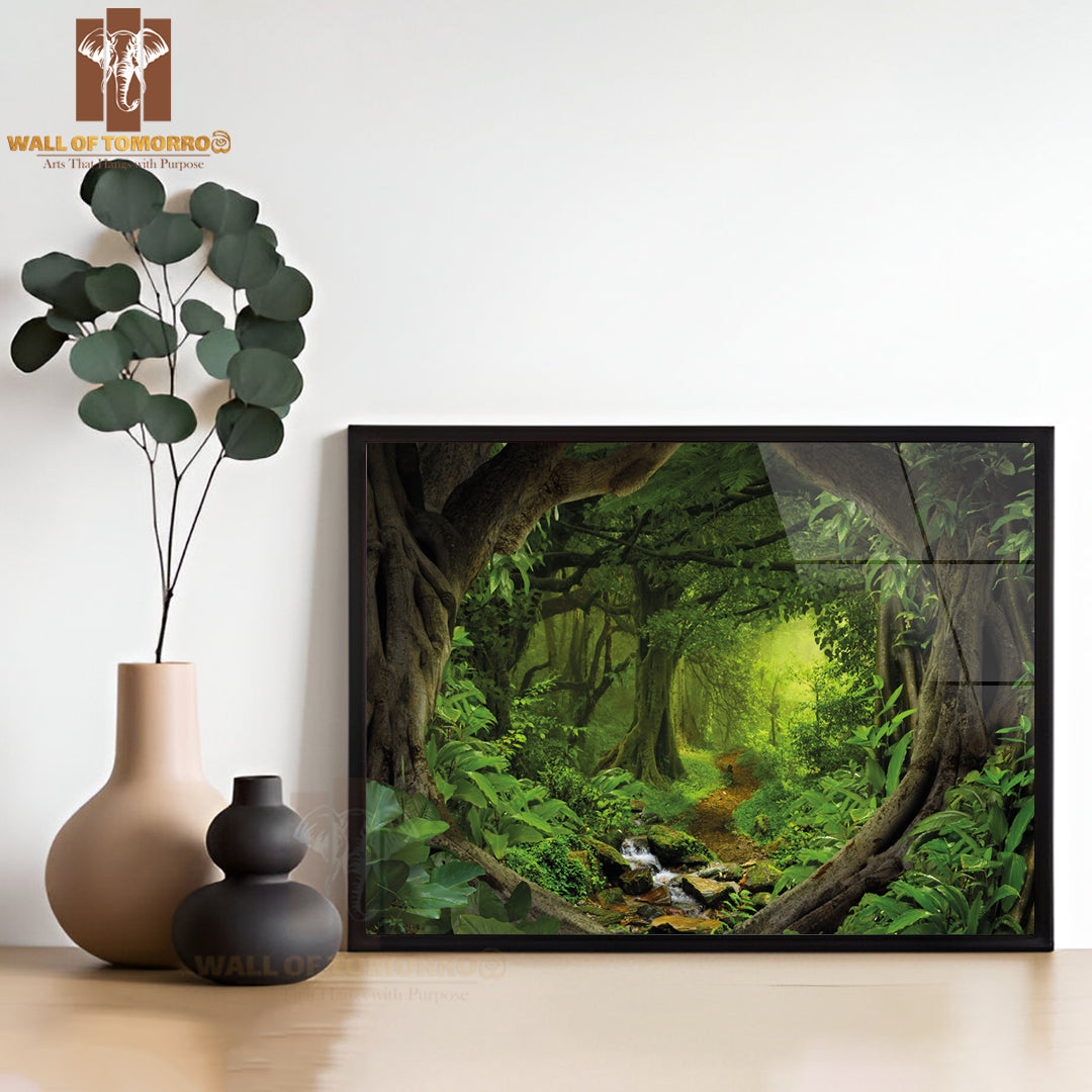 Deep Tropical Jungles with River in Southeast Asia High Quality Unframed Poster Print & Waterproof Poster Print Wall Décor