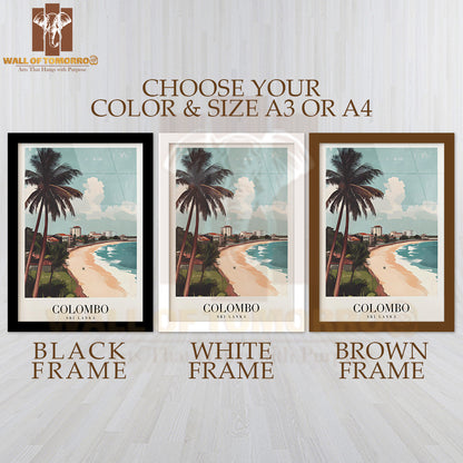 Colombo Travel Sri Lanka High Quality Glass Frame Wall Décor