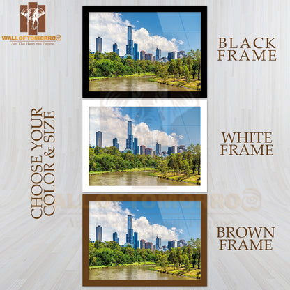 Skyscrapers Of Melbourne Central Business District in Australia High Quality Unframed Poster Print & Waterproof Poster Print Wall Décor