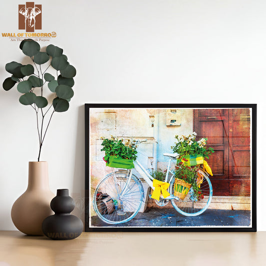 Charming Streets of Italy, Artistic Vintage Picture High Quality Unframed Poster Print & Waterproof Poster Print Wall Décor