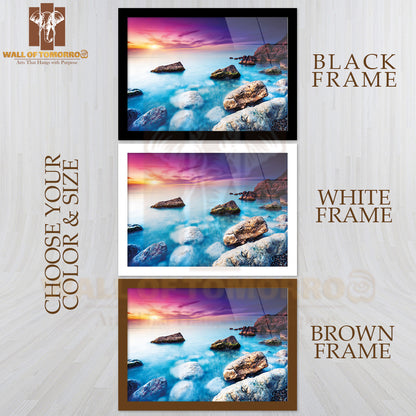 Majestic Summer Sunset Over the Sea High Quality Unframed Poster Print & Waterproof Poster Print Wall Décor