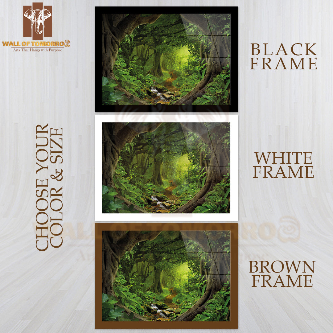 Deep Tropical Jungles with River in Southeast Asia High Quality Unframed Poster Print & Waterproof Poster Print Wall Décor