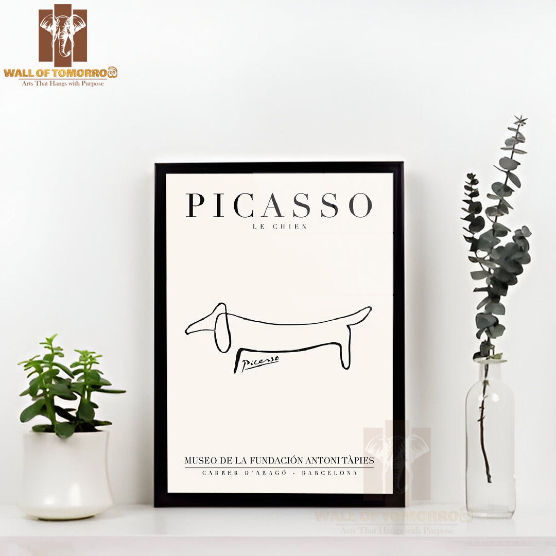 Le Chien Picasso High Quality Glass Frame Wall Décor