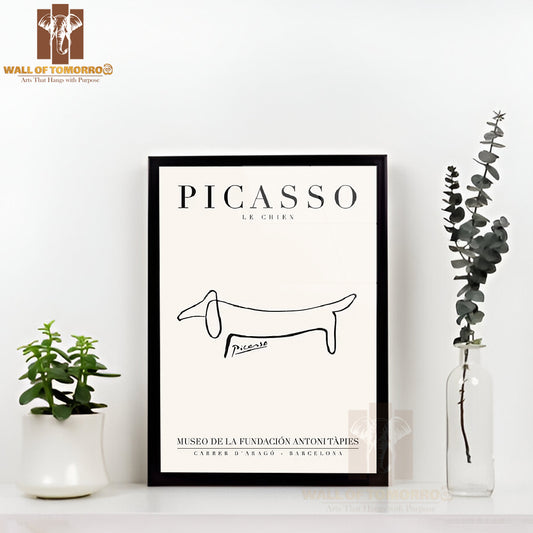 Le Chien Picasso High Quality Glass Frame Wall Décor