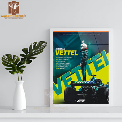 Famous Racer Magazine Cover Sports High Quality Glass Frame Wall Décor