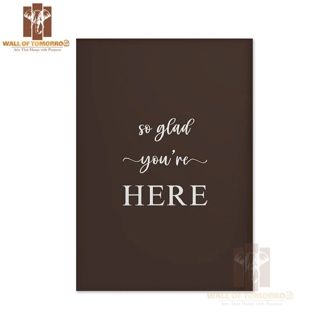 So Glad You're Here Kitchen & Restaurant High Quality Unframed Poster Print & Waterproof Poster Print Wall Décor in Sri Lanka