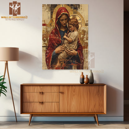 Mother Mary Religious High Quality Unframed Poster Print & Waterproof Poster Print Wall Décor in Sri Lanka