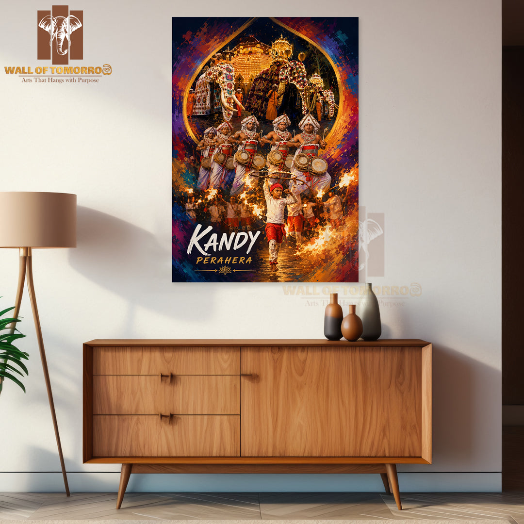 Kandy Perahera Sri Lanka Travel High Quality Unframed Poster Print & Laminated Poster Print Wall Décor